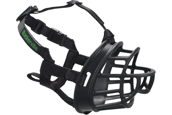 MUSERUOLA BASKERVILLE ULTRA, design etico brevettato, cane può respirare, ansimare e bere, regolabile, imbottita, addestramento cani piccoli, medi, grandi, impedisce di morsicare, rovistare (Taglia 1)