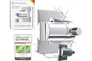 SANIGERS® Shower Head Holder No Drilling I Extra Strong Hold I Shower Holder No Drilling Shower Holder No Drilling Shower Head Holder No Drilling Hand Shower Holder No Drilling (Chrome)