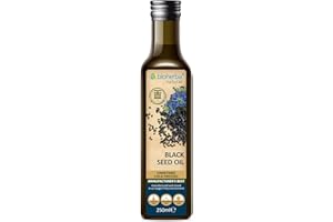 Huile de Cumin Noir 250 ml – Pressée à Froid – Huile Végétale Pure de Nigella Sativa pour la Peau, les Cheveux, le Massage et l’Usage Culinaire – BIOHERBA