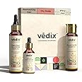Vedix Customized Hair Fall & Dandruff Control For Normal/Oily Hair - Anti Hair Fall Oil Onion + Indian Licorice - Anti-Hairfall Shampoo - Nuyantra Pro Hair Growth Serum X Dandruff Care