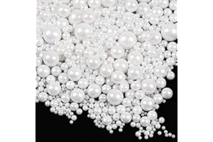 BAYEP Perles Comestibles de 120g /4,2 oz en Sucre Blanc Streusel Pour Desserts Perlé Décoration de gâteaux Décorations pour Biscuits Cupcakes Sucrés pour mariages et Décoration de Quotidien