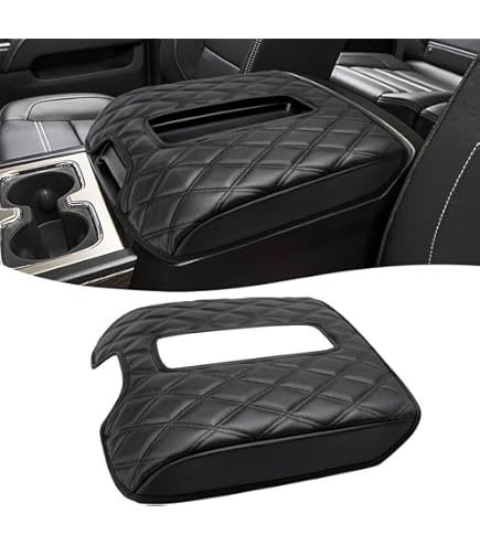 Armrest Center Console Cover – Synthetic Leather For 2014-2018 Chevy Tahoe & Yukon (Black) - View #3