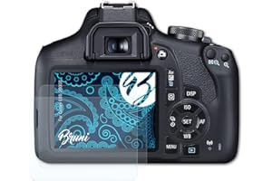 Bruni Schutzfolie kompatibel mit Canon EOS 2000D Folie, glasklare Displayschutzfolie (2X)