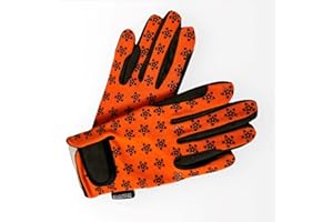 EQUESTIFIED Youth Equestrian Gloves with STAR Design for Girls & Boys Children Gloves All Weather Outdoor Sports Gloves Horse Riding