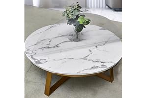 Zhaomi Mantel Redondo De PVC Transparente, Protector De Mesa Transparente De Plástico PVC Impermeable para Mesa Redonda De 1 Mm De Espesor, Mantel De Mesa Redonda Limpiable (Diameter 50cm/20in)