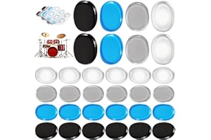 WY LIGHTING LEVEL 30 Pcs Drum Dampeners Round Gel Drum Pads Soft Silicone Damper Pads Transparent Drum Mute Pads Multicolored Drum Sound Dampening for Cymbals Tone Control Your Drum Head