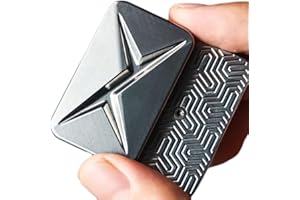 Bufccy Lightning Infinite Fidget Slider Metal Magnetic Haptic Fidget Hand Spinners Toys for Adults Anxiety/ADHD/Stress Relief (Silver Grey)