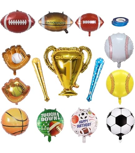 Lilwemen Cadeaux De Fête Sportive – Fournitures De Fête D'anniversaire Sur Le Thème Du Sport, Sacs Cadeaux, Bracelets Slap, Bracelets En Caoutchouc, Autocollants De Tatouage, épingles à Boutons
