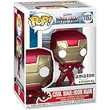 Funko Pop! Marvel: Civil War Build A Scene - Iron Man - Captain America - Capitan America - Esclusiva Amazon - Figura in Vini