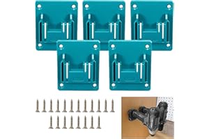 5 PCS Werkzeughalter, Rozlchar Bohrerhalter Wandhalterung Kompatible für for Makita 18V Bohrwerkzeuge & Elektrowerkzeug mit 20 Schrauben (Cyan-Blau)