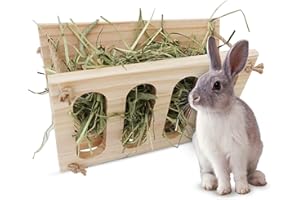 HILEYU Comedero de heno para Conejos Alimentador de Heno para Conejo Plegable Estante de Alimentación de Hierba Estante de Heno Fijo Dispensador de Heno Accesorios de Jaula para Hámster Chinchilla Animales