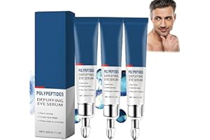 QOOBOM Seurico Peptide Depuffing Eye Serum, Himeye Polypeptides Depuffing Eye Cream, Awaken Peptide Lifting Eye Gel, Smooths Under Eyes for Dark Circles, Puffiness, Fine Lines, and Bags (3Pcs)