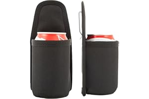 HJSSAA Biergürtel Bierhalter,Nylon Bierflaschenhalter Bierholste, Flaschenhalter Gürtel, Bier Geschenke für Männer/Vatertag Weihnachten/Junggesellenabschie/Männergeschenk (Schwarz)