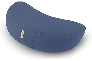 basaho WEDGE Zafu Meditation Cushion | Organic Cotton | Buckwheat Hulls | Removable Washable Cover