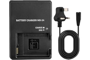 NGUIT MH-24 Battery Charger for Nikon EN-EL14 & EN-EL14A UK Plug Fast Charging Overheat Protection for Nikon D3100 D3200 D3300 D3400 D3500 D5100 D5200 D5300 D5500 D5600 P7000 P7100 P7700 P7800 SLR Cameras