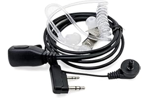 Kyrio Walkie Talkie Earpiece Headset Compatible with Baofeng UV5R 888S UV-82HP BF-F8HP Kenwood Retevis H-777 RT21 RT22 Two Way Radios
