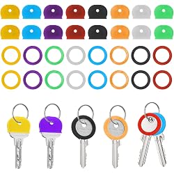 16 Couvres-Clés En Silicone - 8 Couleurs, Élastiques, Pour Identifier Vos Clés Facilement (Lot De 16)