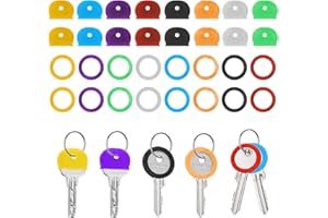 Prasacco 32 sztuki nasadek na klucze zestaw etykiet, osłony, breloki, nakładki do organizacji kluczy, 2 style, kolory