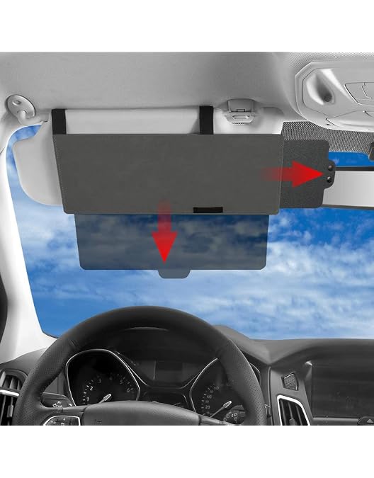 2 Extensores Antideslumbrantes Para Visera De Coche – Ajustables, Fáciles De Instalar, Protección Solar