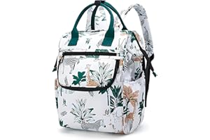 CHICKWIN Changing Bag Backpack for Baby, Large Nappy Changing Backpacks Animal Printed, Water Resistant Green Diaper Bag with Insulated Pockets and Stroller Straps for Dad and Mom