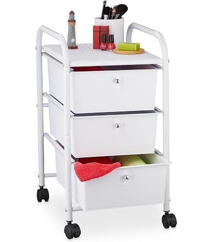 Acan Tradineur Carrello in Plastica Multiuso con Ruote Cestino per Vari