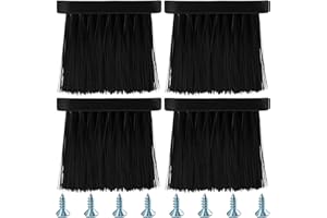 Lvjkes 4 pièces Brosse pour cheminée, Balai de Rechange pour cheminée, Manche en Bois, Brosse pour cheminée Domestique, poêle, Nettoyage de poêle, Longueur des Poils = 90 mm