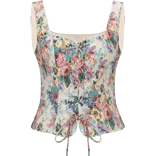 Gilet Corset Pirate / Steampunk Sans Manches - Pour Costume Médiéval, Renaissance, Halloween - Tissu Souple