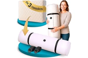 FR FIRIO FiRiO Bolsa al Vacio Colchon de hasta 200x100cm (Tamaño de la Bolsa: 240x130cm) I Bolsa Vacio Colchon para Colchones de Espuma, Gel y Látex I Mattress Vacuum Bags I Con Correas de Sujeción