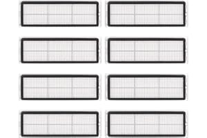 GERUI Pack of 8 HEPA Filters Compatible with L10s Pro, L10 Ultra, Z10 Pro, S10, S10 Pro, S10 Plus, 1C, W10, L10 + Plus, Z10 Pro, D10 Plus, X20+, X10+, Robot Vacuum Cleaner Replacement Parts