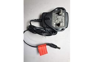 DIXIETREE UK Plug Black 12V 500mA AC/Dc Adapter Power Supply 12V/6W 5.5mm x 2.1mm