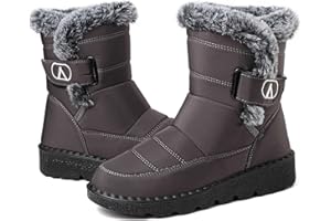 Csgkag Stivali da Neve Donna Uomo Scarpe Invernali Foderato Caldo Antiscivolo Inverno Stivaletti Casual Scarpe Outdoor Comodo