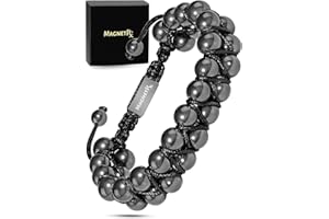 ‎MAGNETRX MagnetRX® Hämatit Magnetarmband - Magnetische Hämatit Armbänder mit Perlen (Double Strength 8mm)