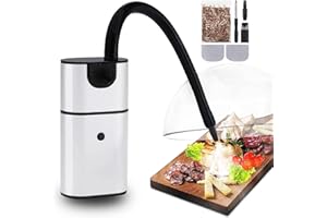CARREUTY Smoking Gun BBQ Cold Food Smoker,Portable Cold Food Smoker Mini Handheld Smoke Infuser with Wood Chips & Cleaning Brush for Meat Steak Cocktail BBQ Cheeses Salmon Sausage