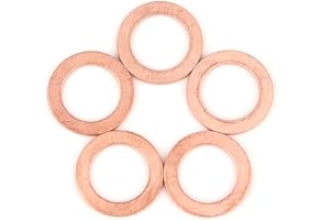 ‎X AUTOHAUX X AUTOHAUX 5Stk. Auto Fahrzeug Flache Kupferscheibe Unterlegscheibe 15 x 22 x 1,5mm