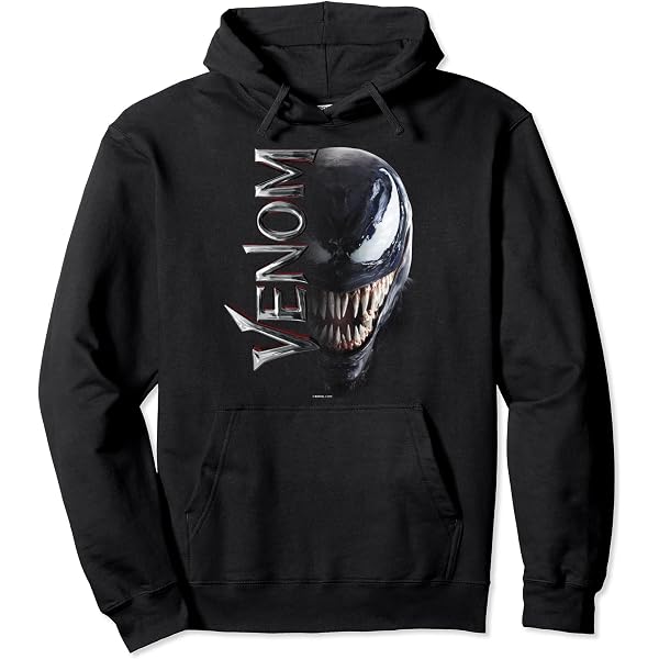 Sweat à Capuche Marvel Venom : The Last Dance – Logo Venom 3 Et Yeux Symbiote, Coupe Classique, 241 G