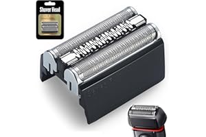 PIOSARAFIEM Scherkopf für Braun Serie 5, Präzisionsrasur Ersatzkopf Kompatibel Braun Series 5 Rasierer Modelle, Edelstahl, Einfacher Austausch, Kompatibel 5020S, 5030S, 5040S, 5140S, 5147S...(Schwarz)
