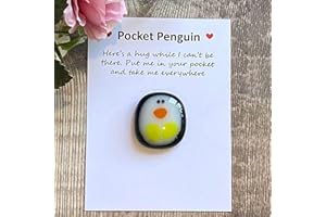 COLEESON A Little Pocket Penguin Hug, Positive Penguin with Card, Special Cute Penguin Pocket Keepsake Ornament, Encourage Gift for Friends,Lovers, Birthday, Wedding