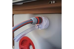 MAJOCOMPTEC Watertwin Adattatore per il serbatoio dell'acqua per camper, accessori per caravan, tappo per il serbatoio dell'acqua con doppio connettore Gardena (adattatore per tappo del serbatoio IG60)
