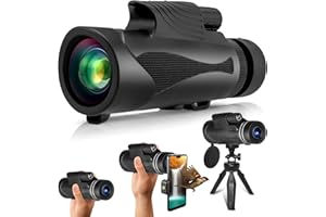 BILLION DUO Monocular Telescope, Monoculars For Adults, High Power 10x42 HD Monocular Telescope For Mobile Phone, Waterproof Telescope-BAK4 Prism for Bird Watching, Camping,Traveling, Concerts (Model 02)