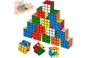 WORUIB 18pcs Rubix Cube, Rubix Cube for Kids, Party Puzzle Mini Magic Cubes Set Portable 3x3cm Rubix Cubes Bags Fillers, Party Toy For Kids Adults, Elderly, Educational Toys Gift