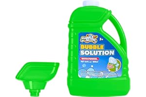 Bubbletastic Solución de Burbujas para Niños, Recambio para Maquina de Burbujas Pistola Burbujas, Juguete Verano Infantil, Garrafa Pompas Jabon Gigantes, Incluye Embudo | 1.8L | Verde