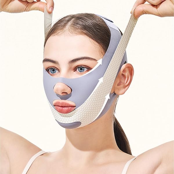 Masque Raffermissant Visage CATOR V Line - Anti Double Menton, Ajustable, Réutilisable - Rose