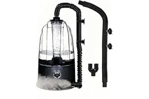 Coospider Reptile Mist Humidifier 3L, 380 ml/h, High Performance, Terrarium Nebuliser with 2 Extension Hoses, Adjustable Mist for Reptiles, Amphibians, Snakes, Lizards