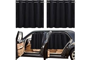 ZATOOTO Pare Soleil Arrière Voiture, Rideau Avec Barres Réglables, Occultant et Opaque, Protection Solaire et UV