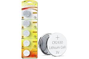 GutAlkaLi CR2430 3V Pile Bouton au Lithium Piles électriques CR 2430 Batterie au Lithium Paquet de 5