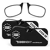 DIDINSKY Moma Anti-Glare Temple Free Reading Glasses | Flexible titanium bridge and case that attaches to the phone; ultra-li