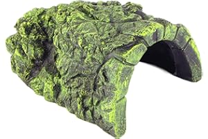 TNFEEON Reptile Hiding Habitat, Reptile Box Shelter Terrarium Hideout Caves for Turtle Aquarium Terrarium Decoration Ornament[Large]