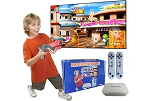 Damcoola Game Console with 100+ Games, Handheld Retro Video Console for Kids& Adults, Game System with AR Gun,2 Game Controller, TV Plug& Play, Xmas Birthday Toy Gift for Boys& Girls Age 3 +