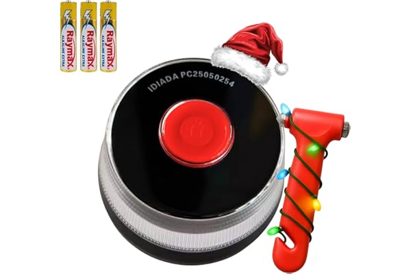 Baliza V16 Homologada DGT con Geolocalizador GPS Luz de Emergencia Conectada DGT3.0 Tarjeta SIM Incluida hasta 2038 Conexión sin Suscripciones ni Costes Adicionales Incluye Martillo Emergencia SOS