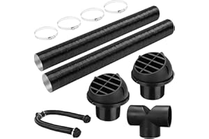 Standheizung Zubehör: 75mm Entlüftungsschlauch, Auto Heizung Rohrleitung, Warmluftauslass, Abgasschlauch Clips Set für Webasto Eberspacher Propex, Diesel Heizung